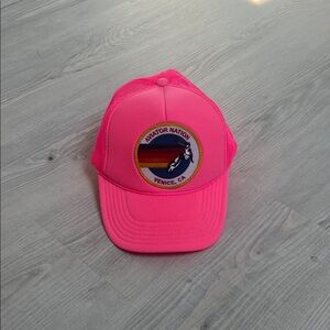 Aviator Nation Bright Pink Cap with Logo Patch - Venice, CA | only worn once